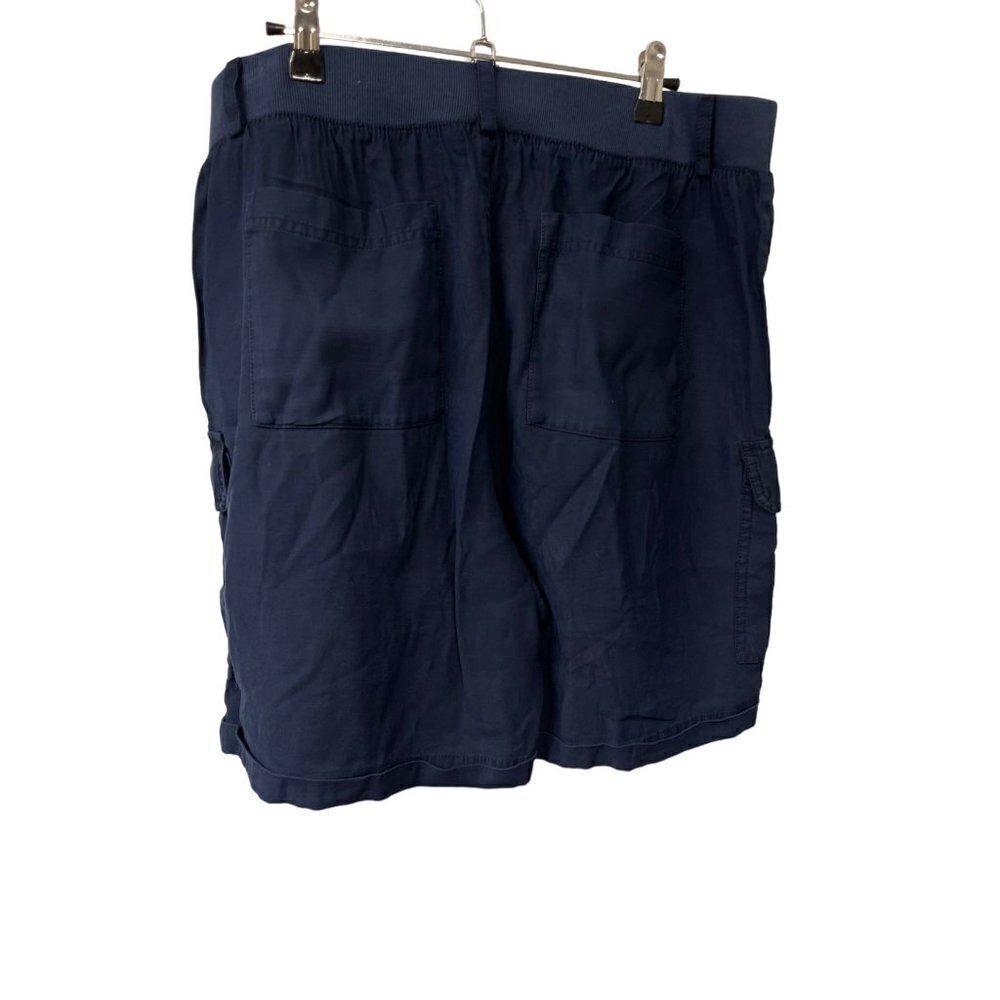 Soft Surroundings Pali Shorts Women's Size XL Cargo Bottoms Above Knee Navy Blue - Picture 5 of 7